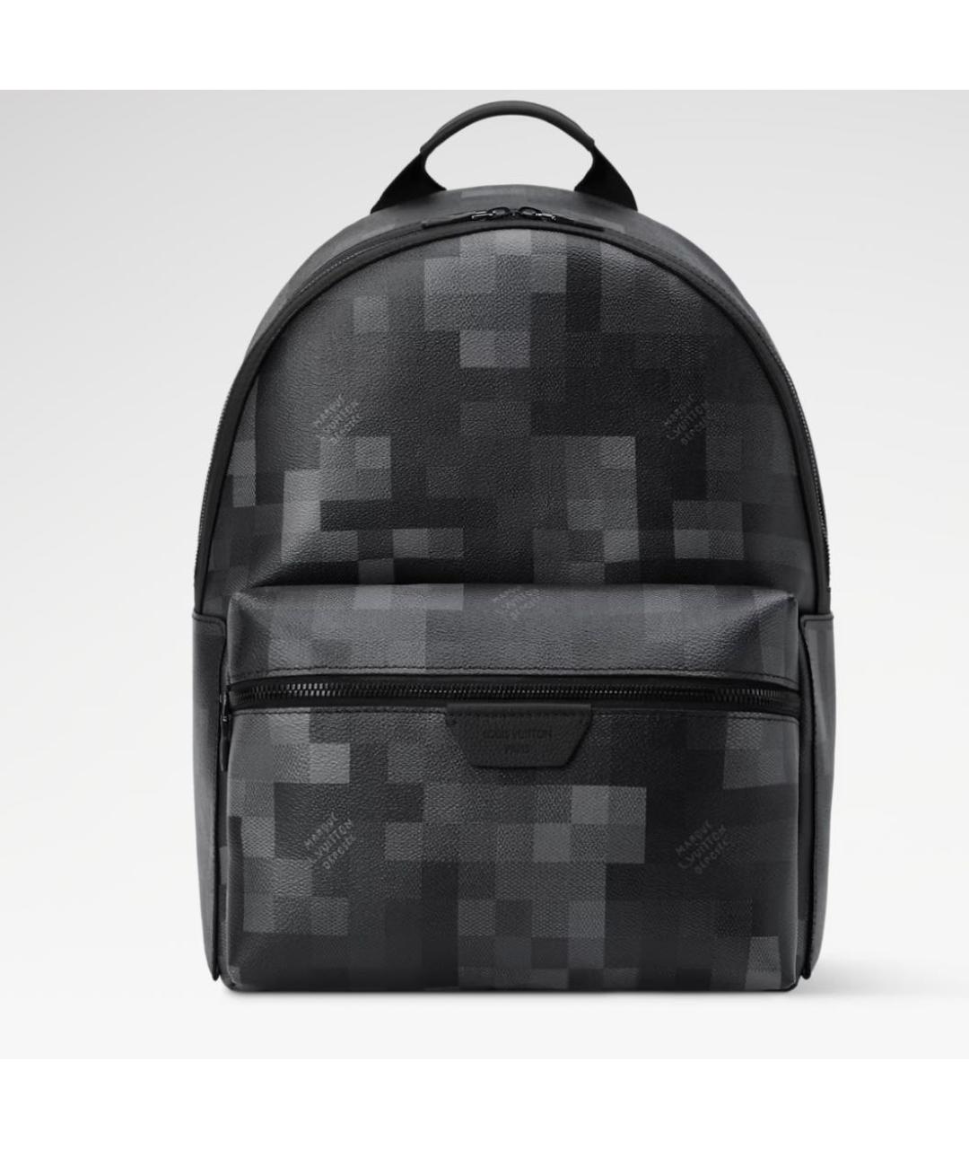LOUIS VUITTON Антрацитовый кожаный рюкзак, фото 3