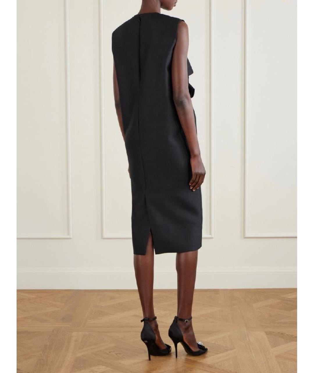BALENCIAGA Черное шерстяное коктейльное платье, фото 4