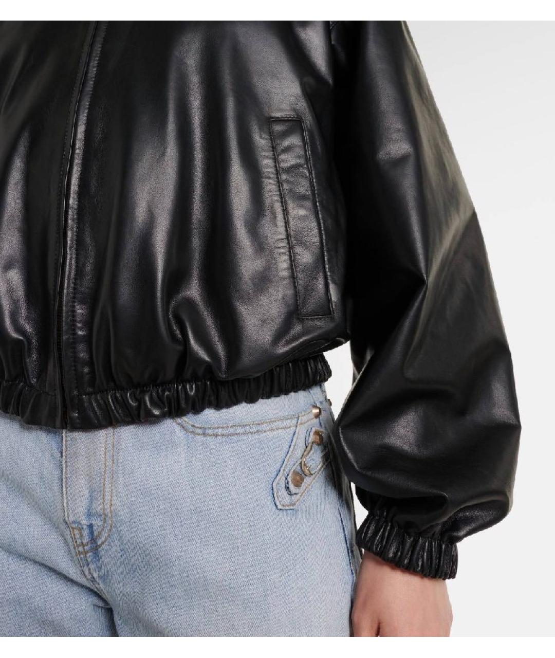 BALENCIAGA Черная кожаная куртка, фото 7