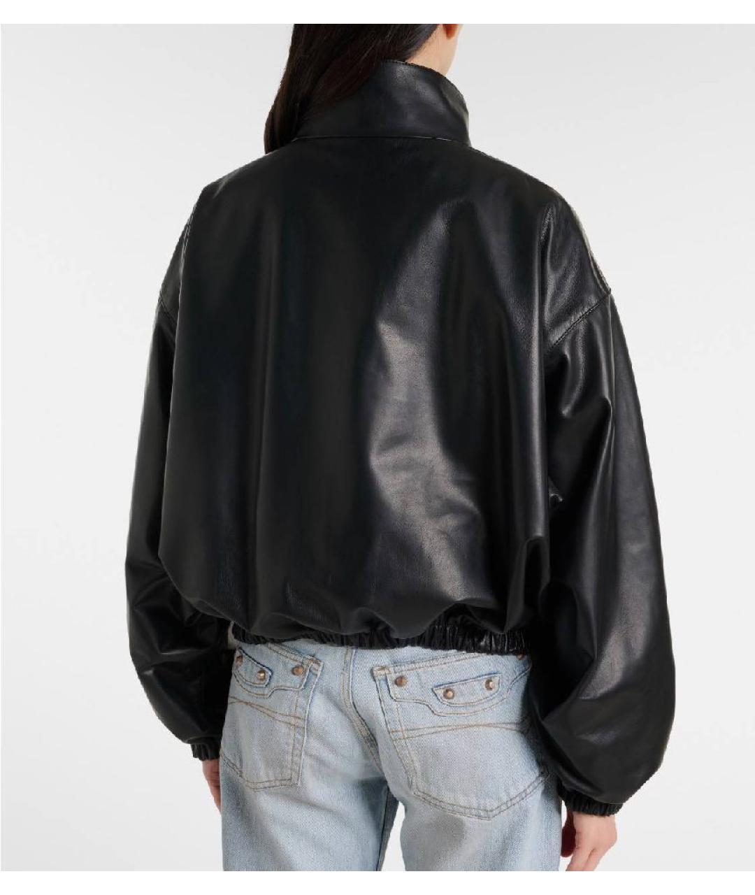 BALENCIAGA Черная кожаная куртка, фото 5