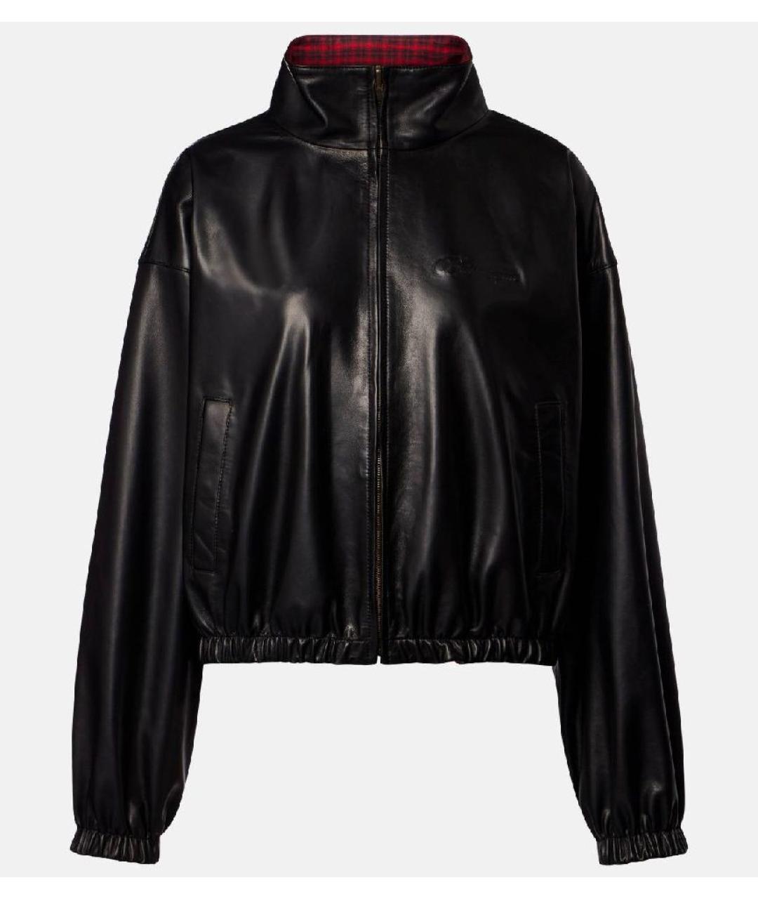 BALENCIAGA Черная кожаная куртка, фото 8