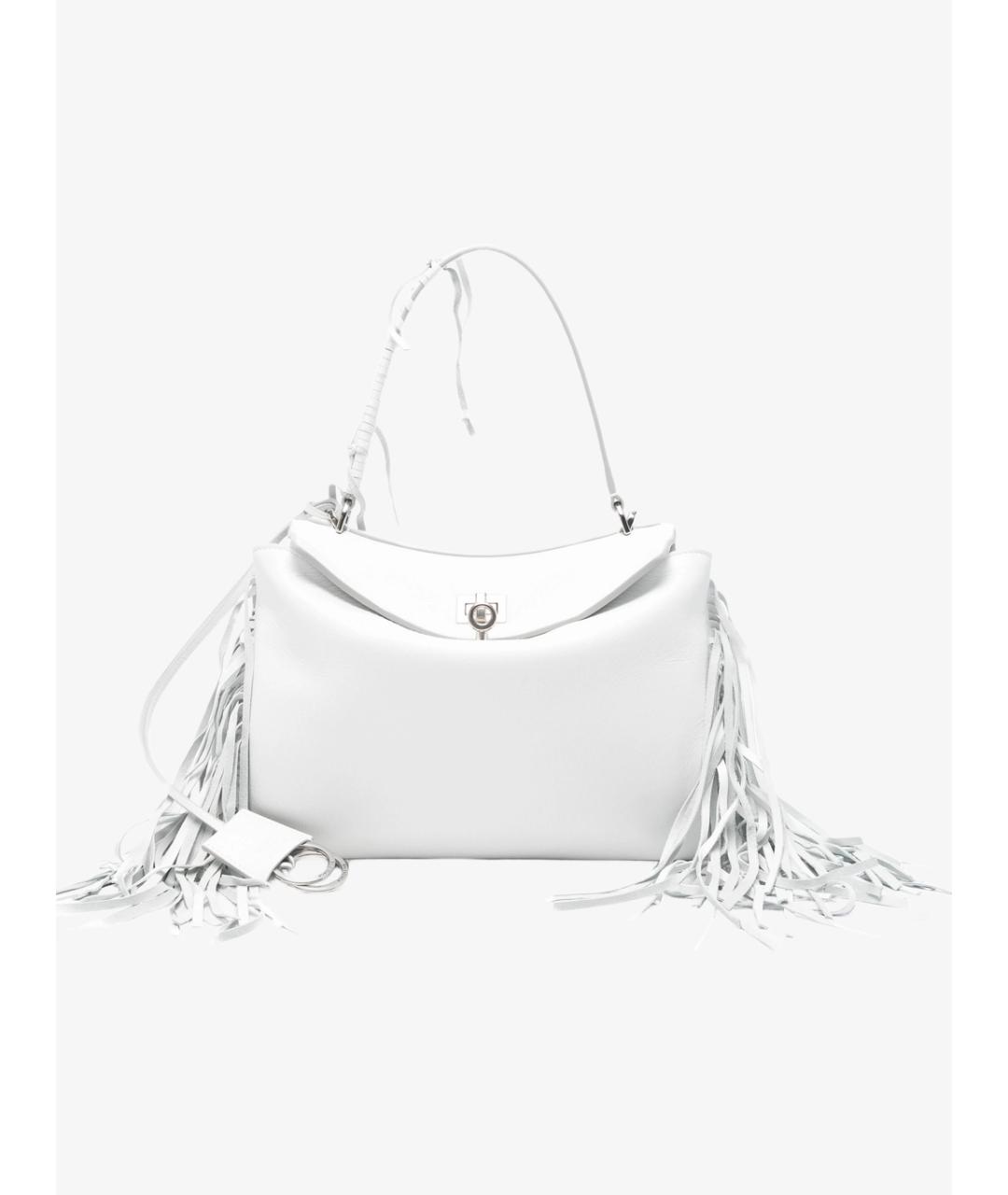 BALENCIAGA Белая кожаная сумка тоут, фото 9