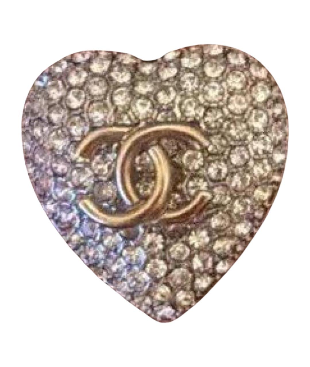 CHANEL Серебряная металлическая булавка / брошь, фото 1