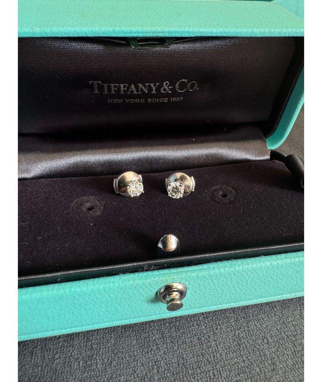 TIFFANY&CO Белые серьги из белого золота, фото 2