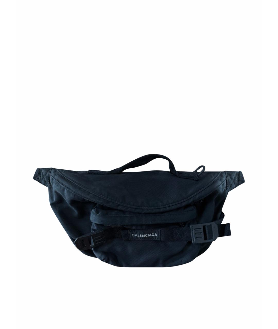 BALENCIAGA Черная деним барсетка, фото 1