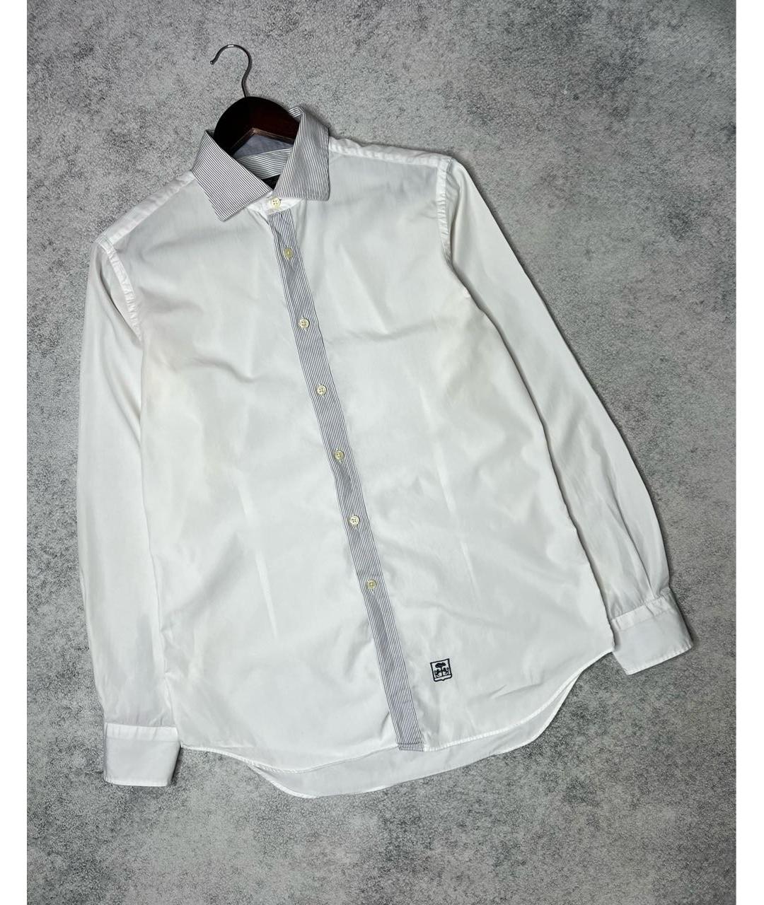 CORNELIANI Белая хлопковая классическая рубашка, фото 9
