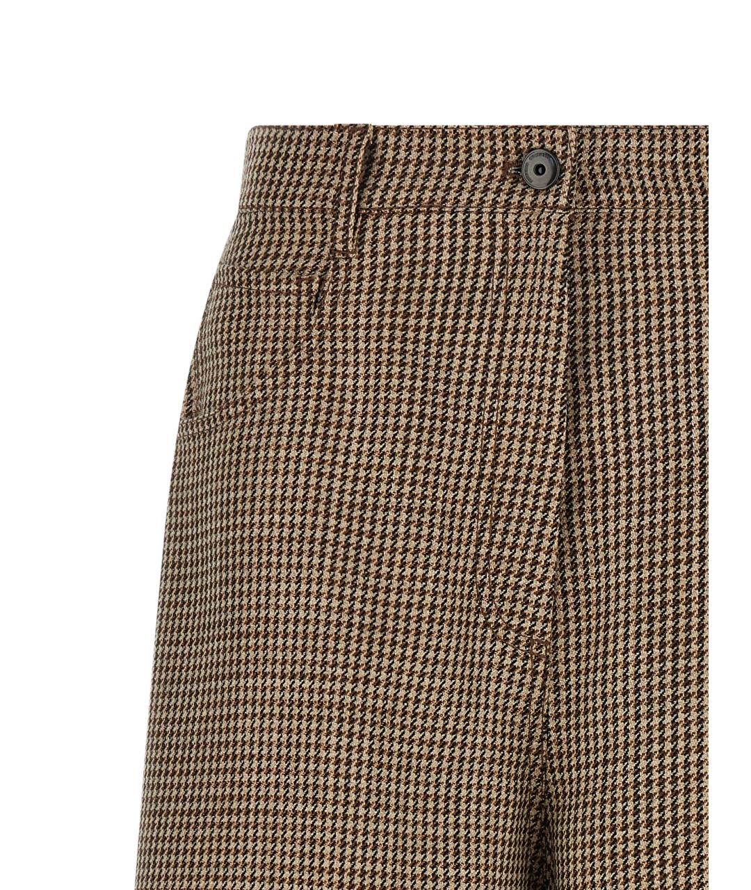 BRUNELLO CUCINELLI Коричневые шерстяные шорты, фото 3