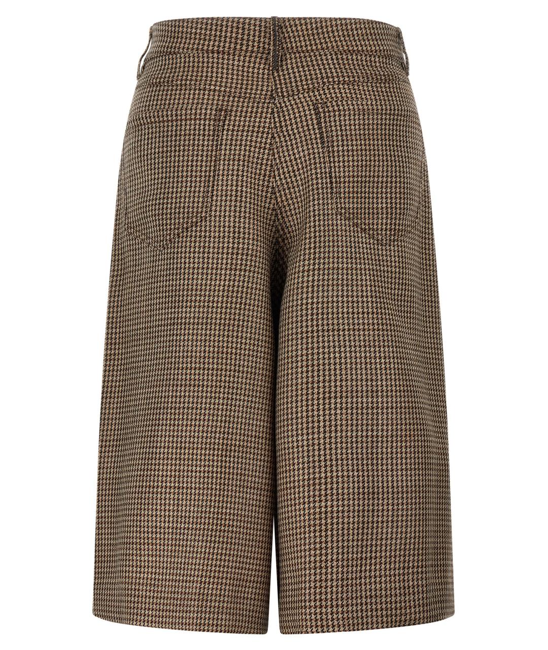 BRUNELLO CUCINELLI Коричневые шерстяные шорты, фото 2