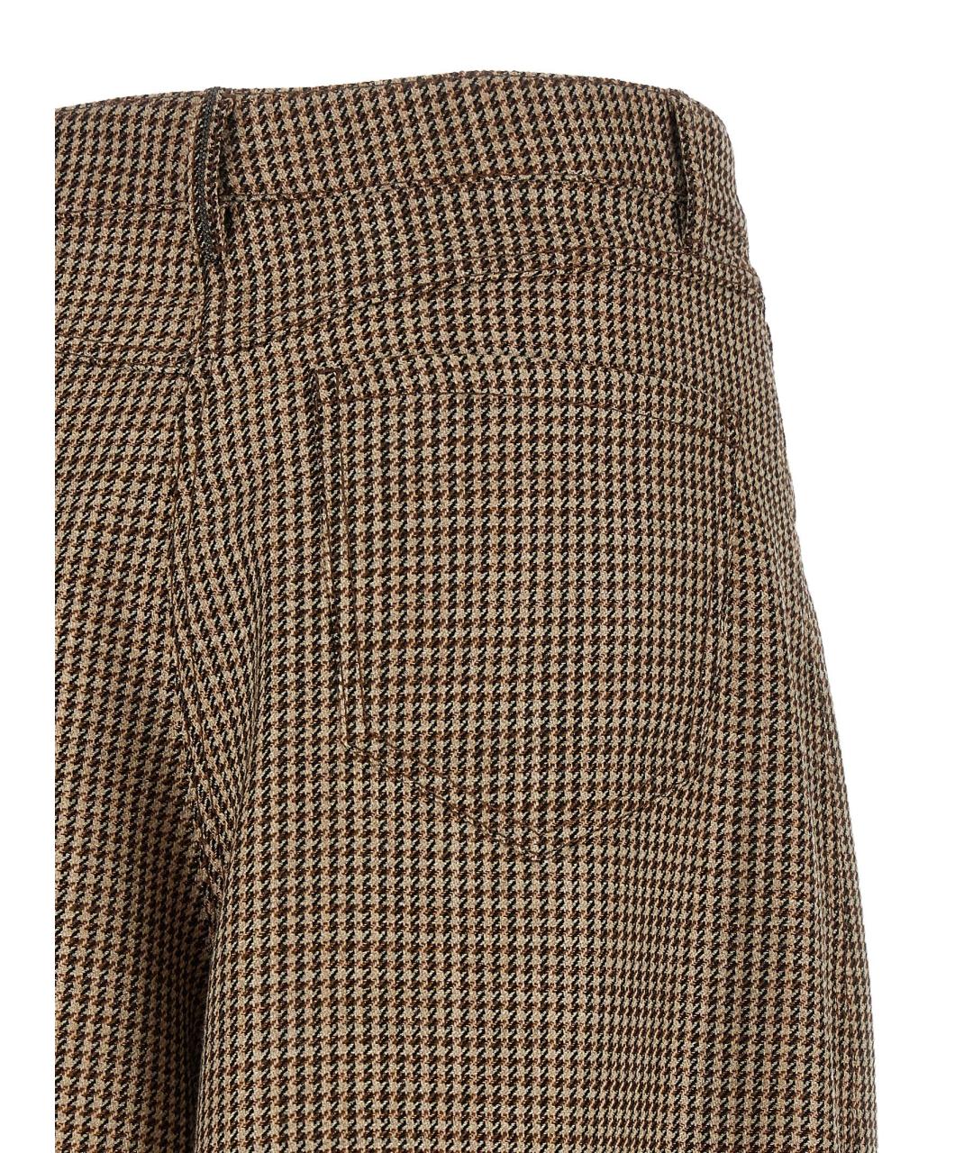 BRUNELLO CUCINELLI Коричневые шерстяные шорты, фото 4