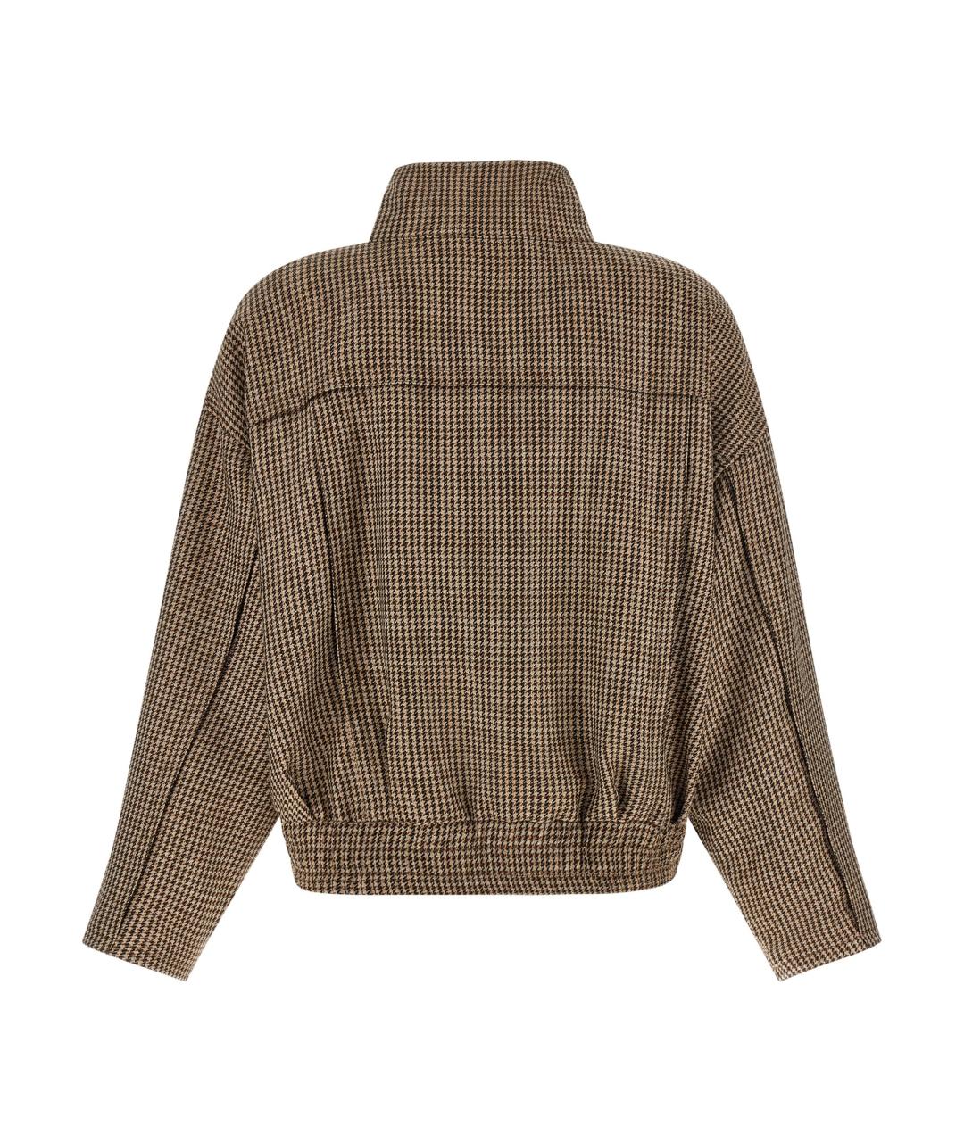 BRUNELLO CUCINELLI Коричневая шерстяная куртка, фото 2