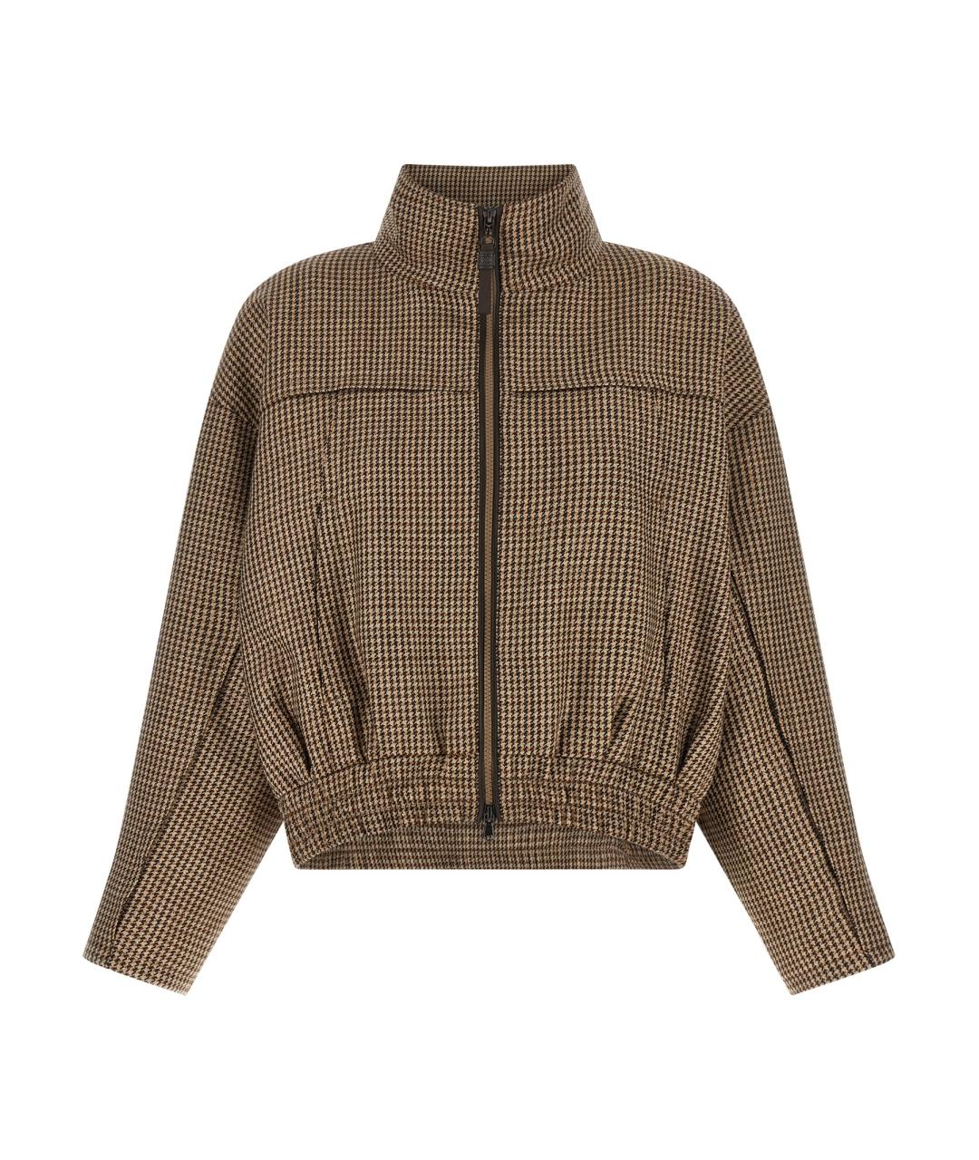 BRUNELLO CUCINELLI Коричневая шерстяная куртка, фото 1