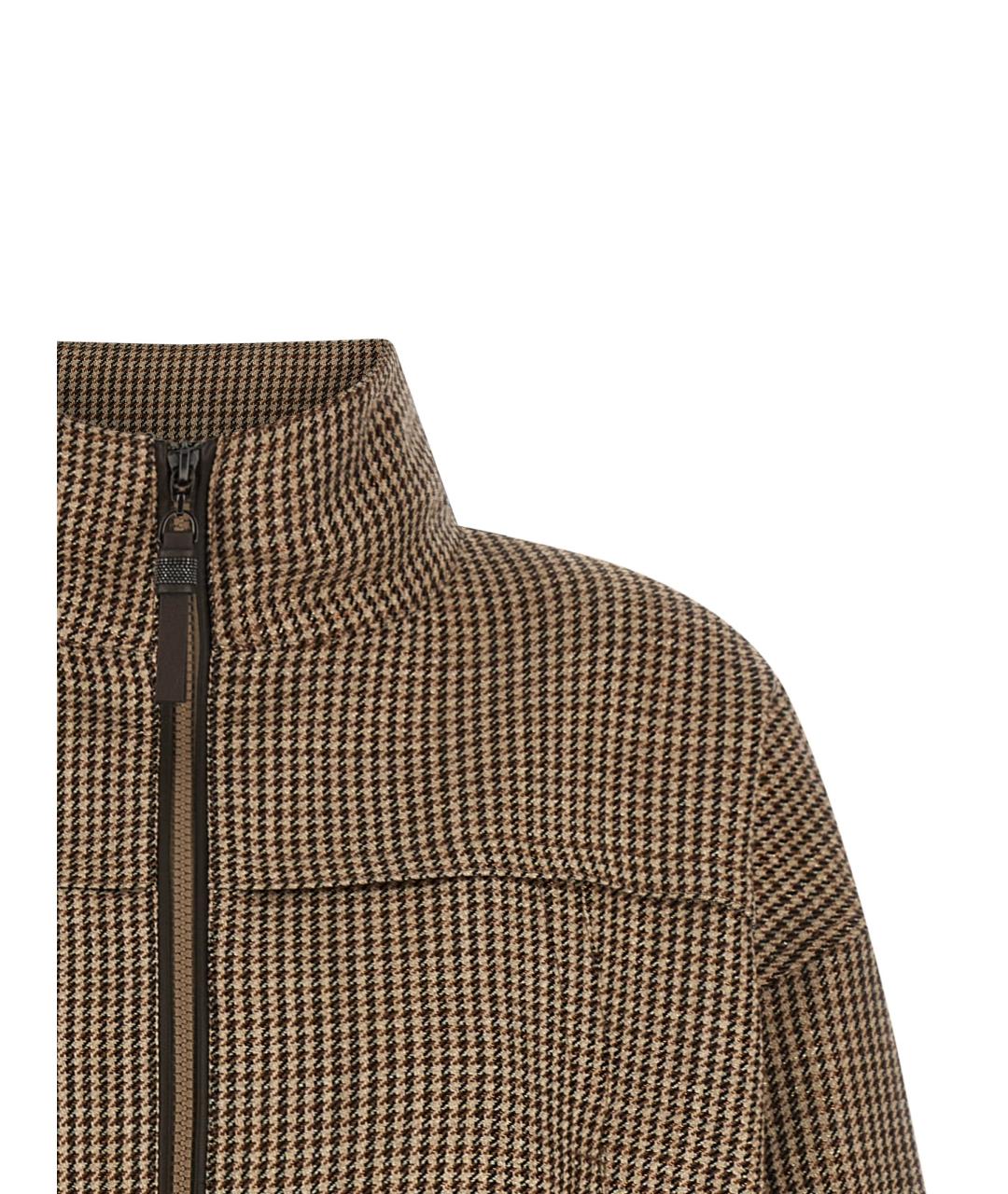 BRUNELLO CUCINELLI Коричневая шерстяная куртка, фото 3