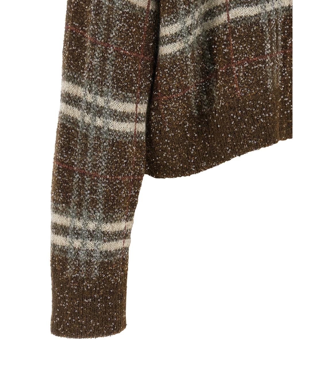 BRUNELLO CUCINELLI Коричневый полиамидовый джемпер / свитер, фото 4