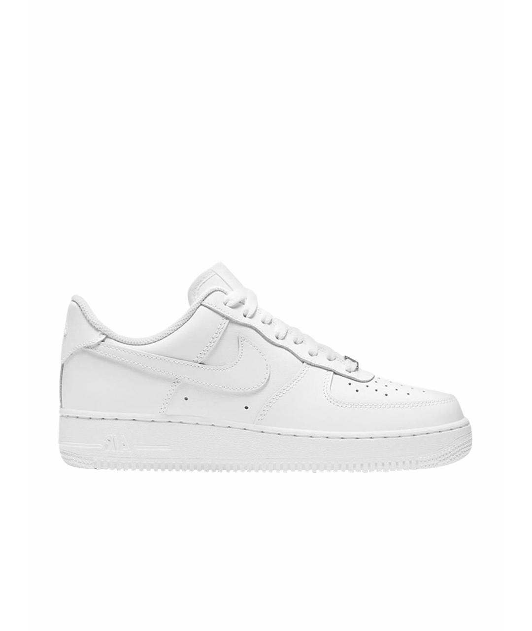 NIKE Белые кожаные низкие кроссовки / кеды, фото 1