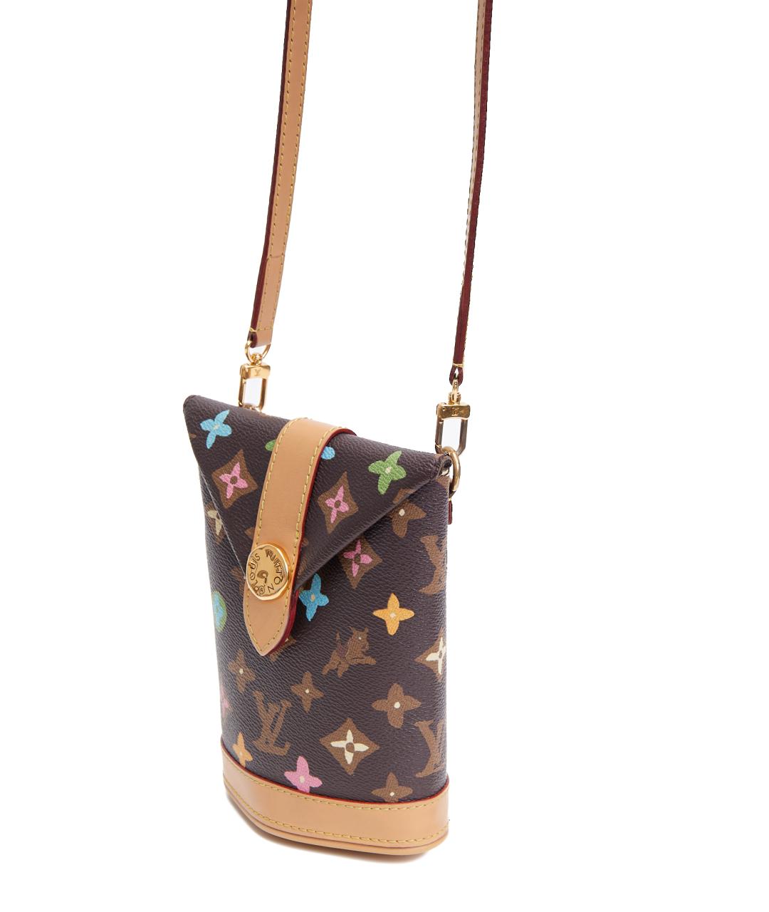 LOUIS VUITTON Коричневая кожаная сумка через плечо, фото 2