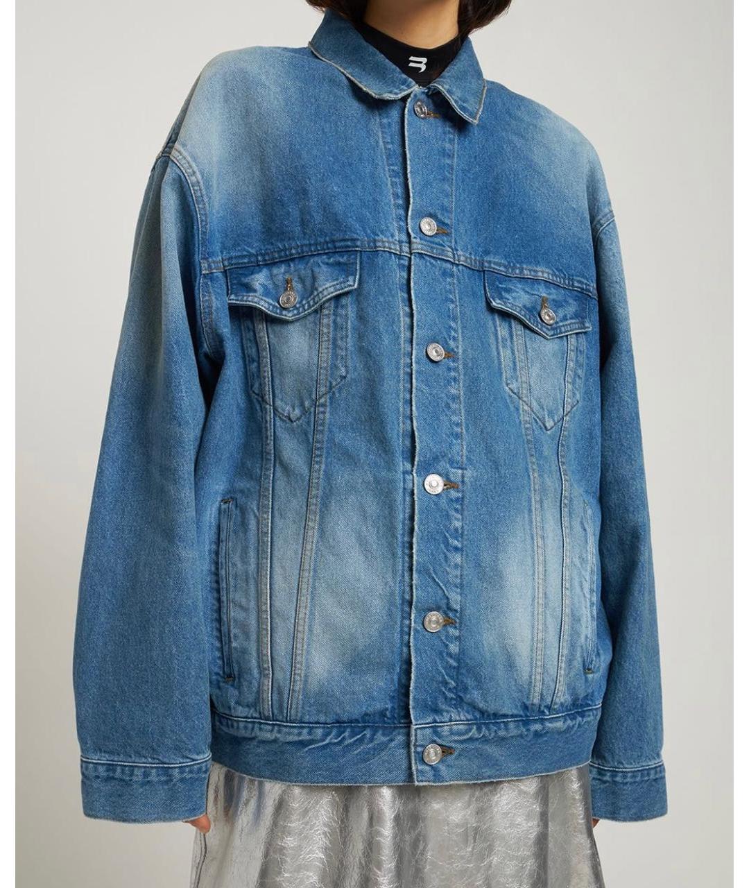 BALENCIAGA Голубая деним куртка, фото 8