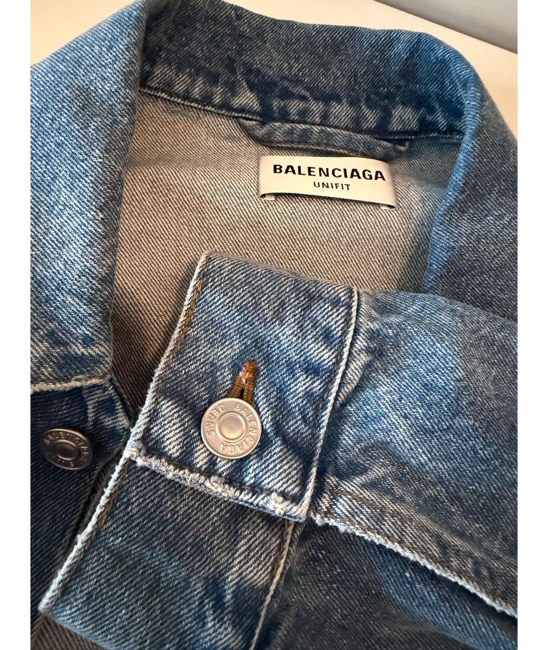 BALENCIAGA Голубая деним куртка, фото 4