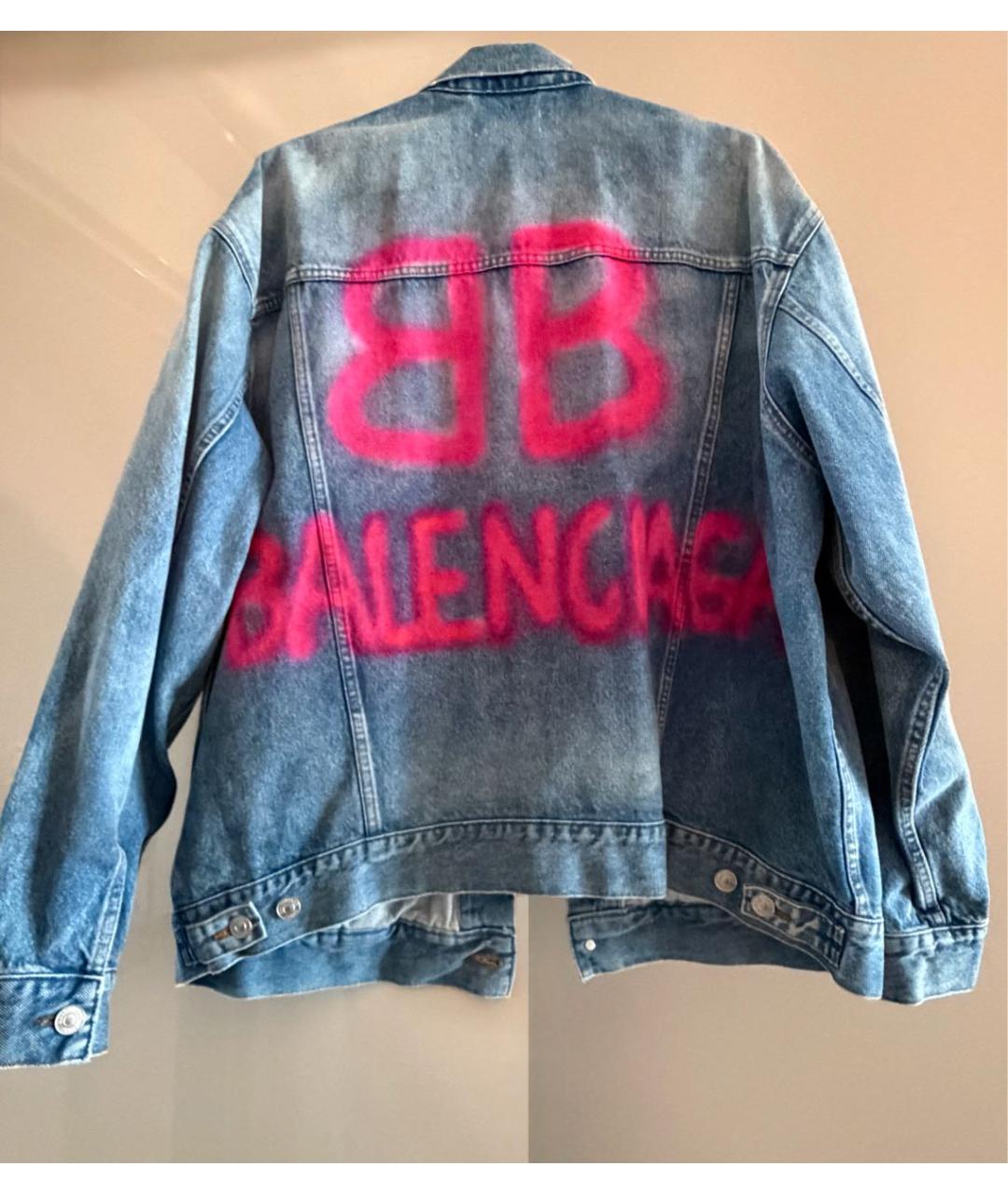 BALENCIAGA Голубая деним куртка, фото 2