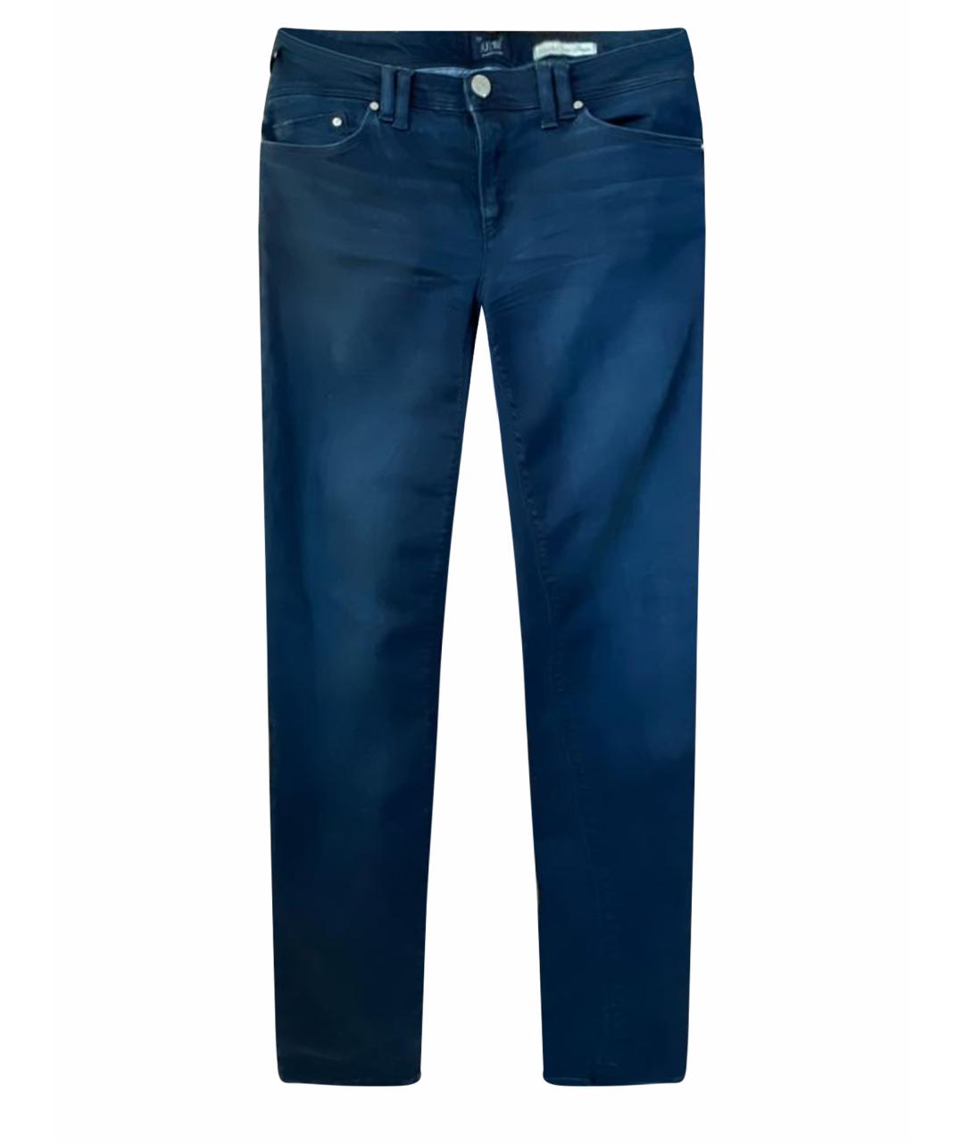 ARMANI JEANS Темно-синие хлопковые прямые джинсы, фото 1