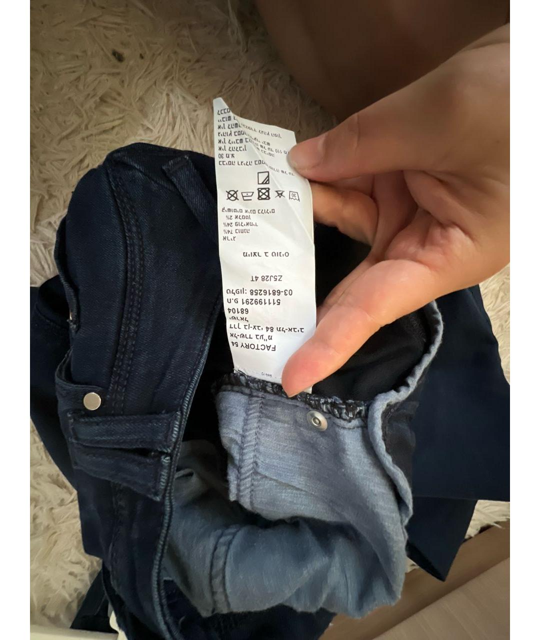 ARMANI JEANS Темно-синие хлопковые прямые джинсы, фото 5