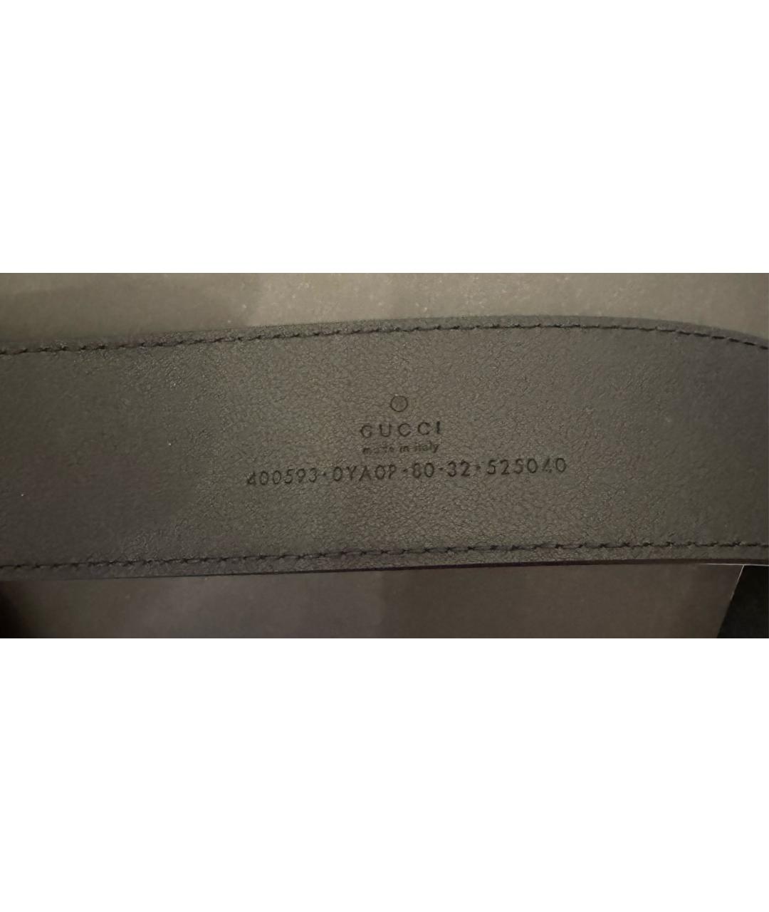 GUCCI Черный кожаный ремень, фото 6
