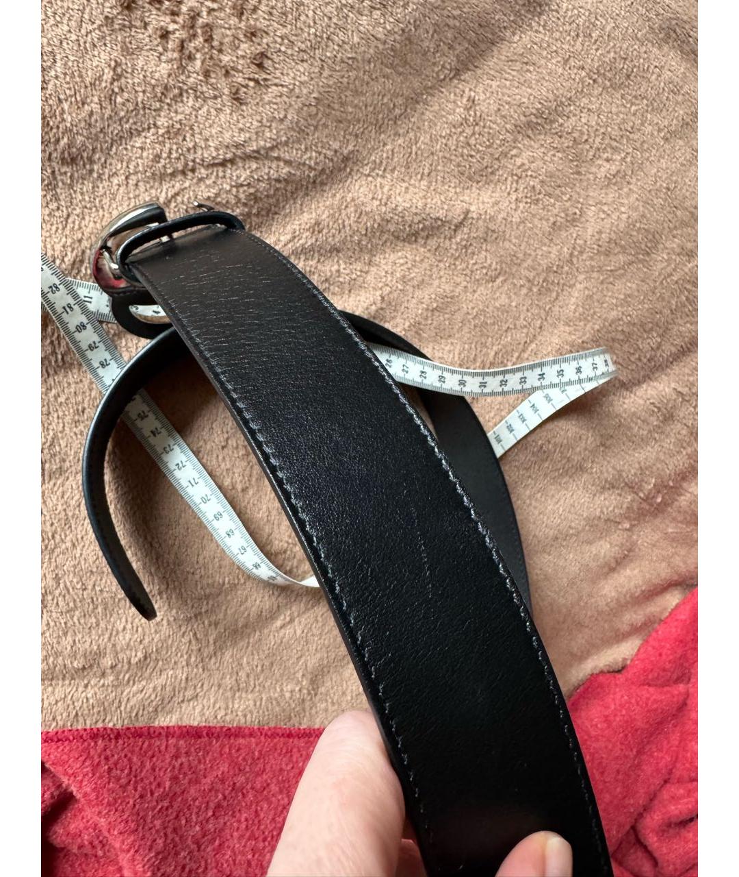 GUCCI Черный кожаный ремень, фото 5