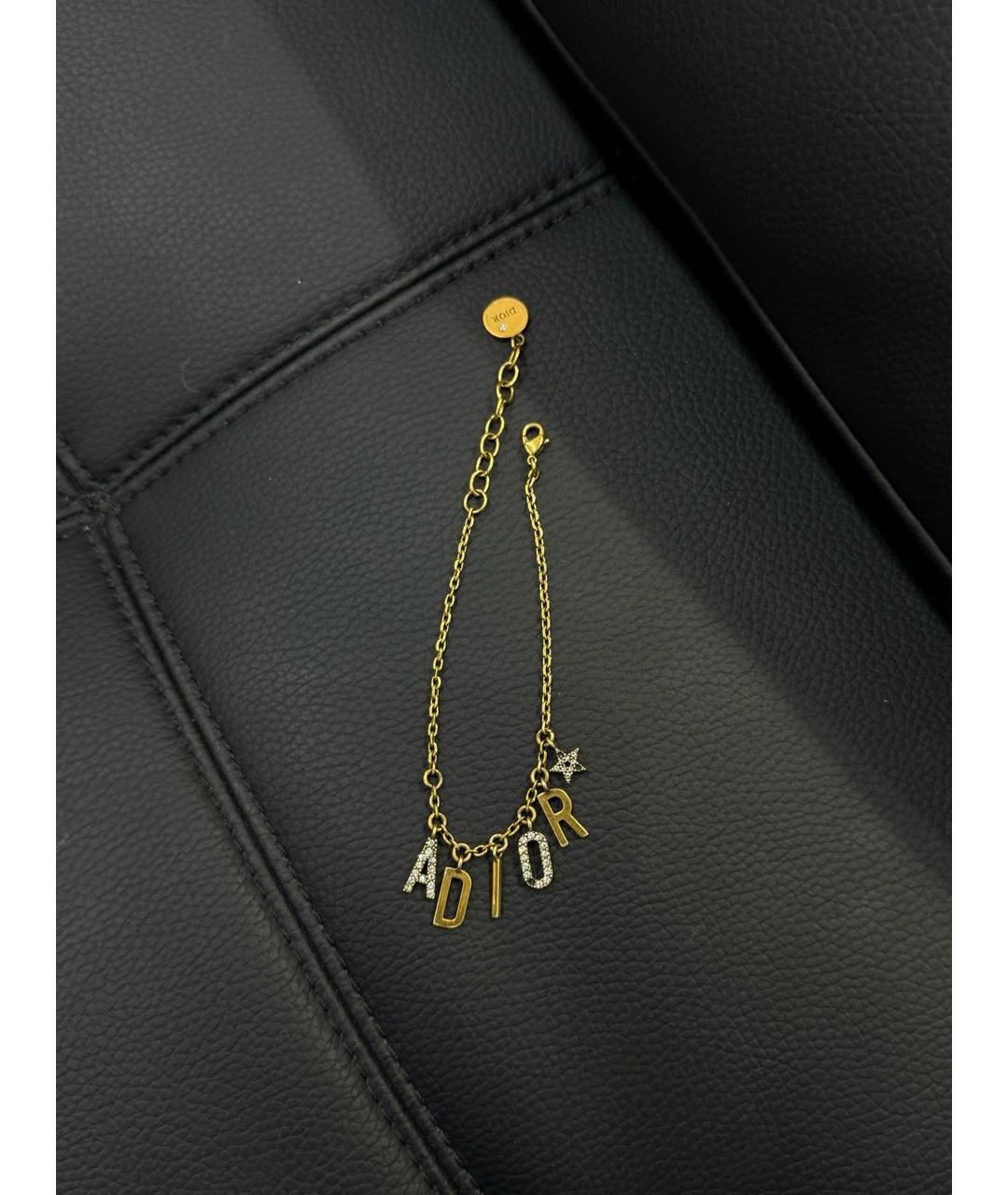 CHRISTIAN DIOR Золотой металлический браслет, фото 3