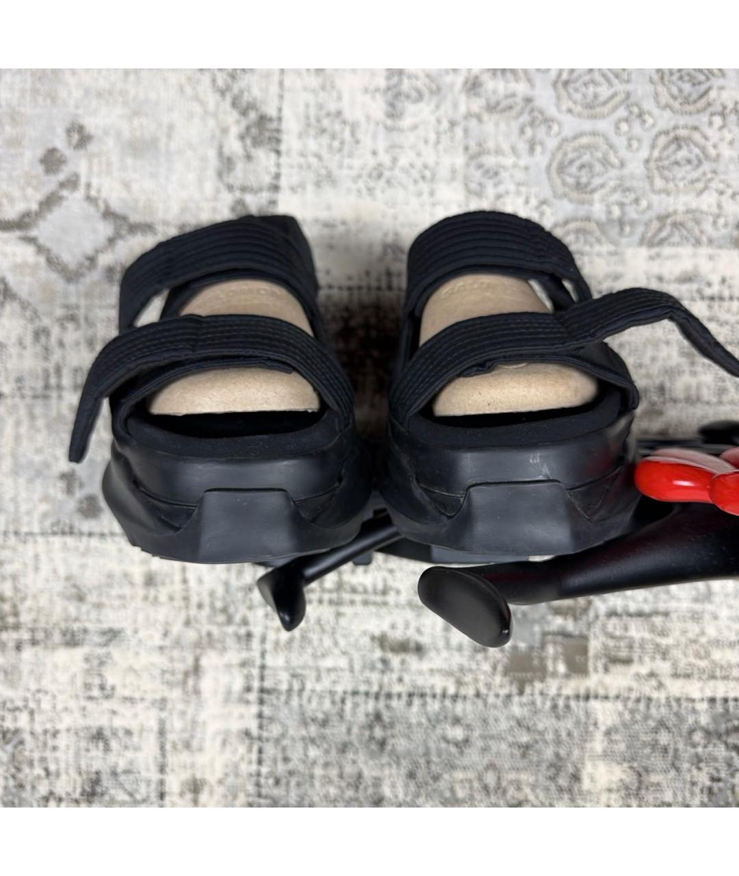 RICK OWENS DRKSHDW Черные текстильные сандалии, фото 2