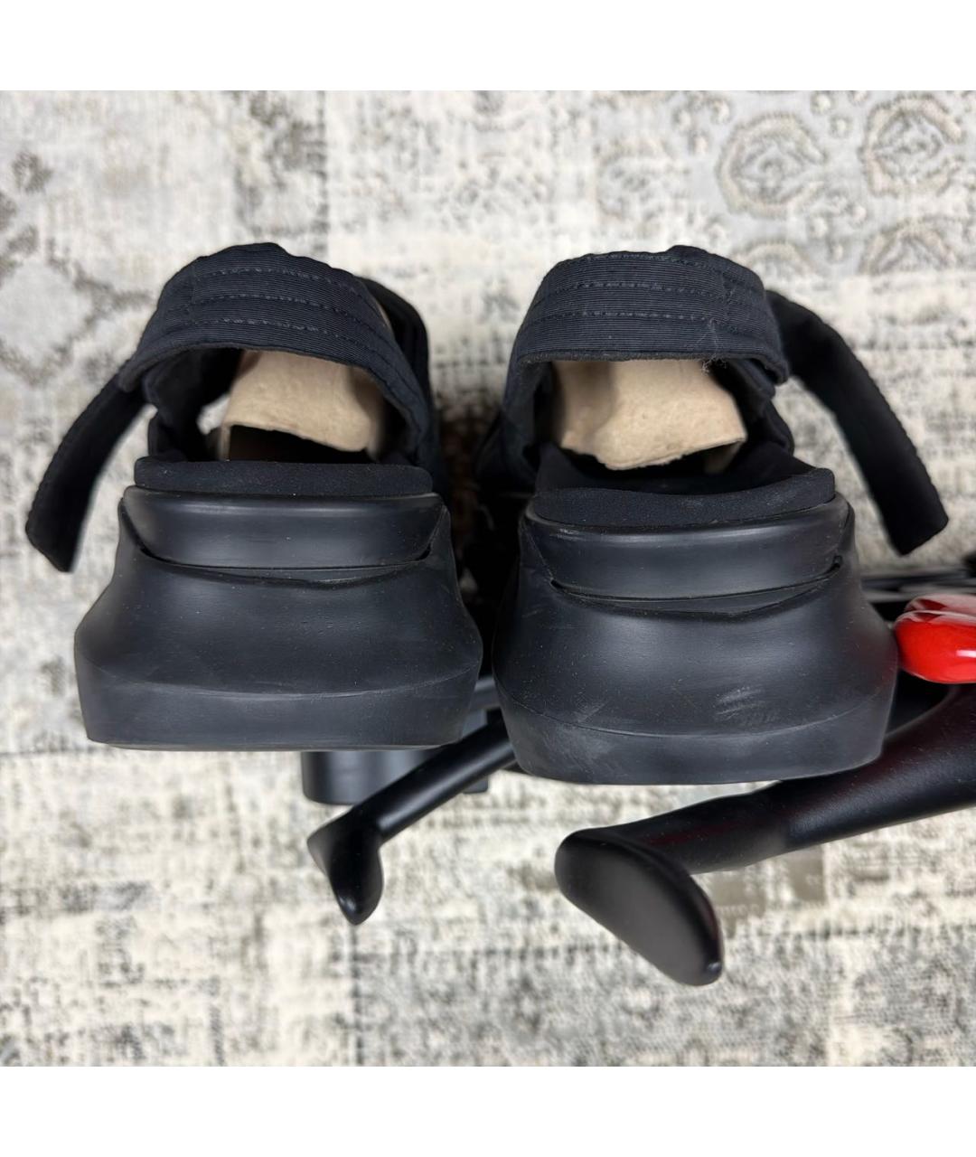 RICK OWENS DRKSHDW Черные текстильные сандалии, фото 4