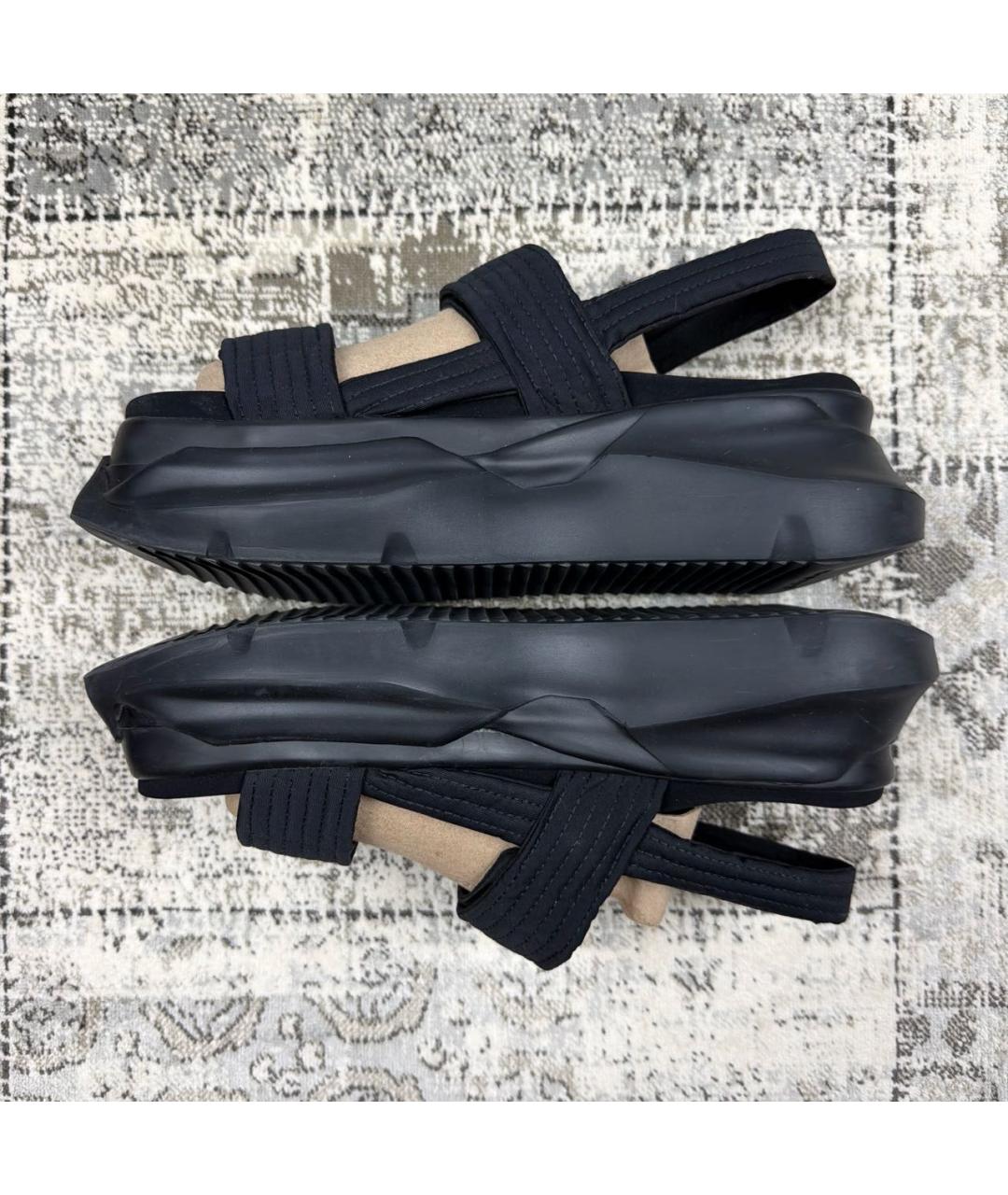 RICK OWENS DRKSHDW Черные текстильные сандалии, фото 5