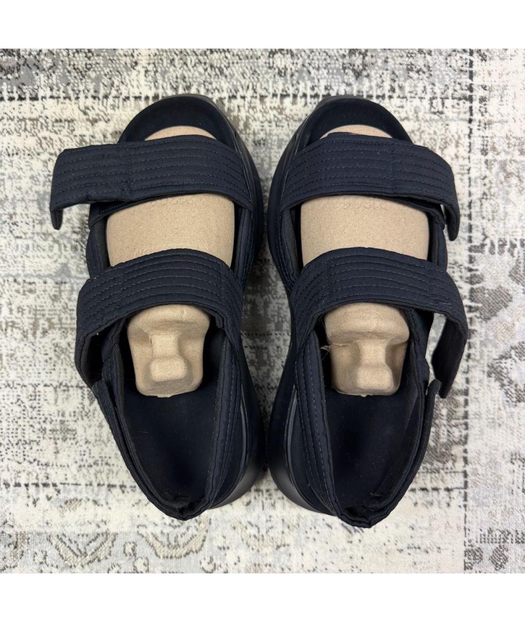 RICK OWENS DRKSHDW Черные текстильные сандалии, фото 3