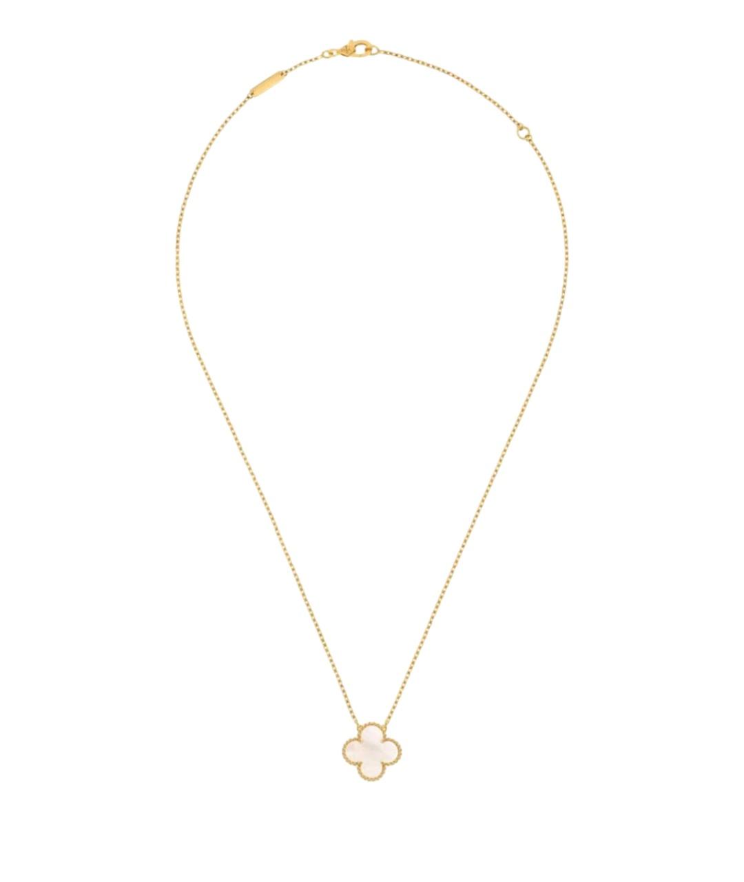 VAN CLEEF & ARPELS Белое колье из желтого золота, фото 1