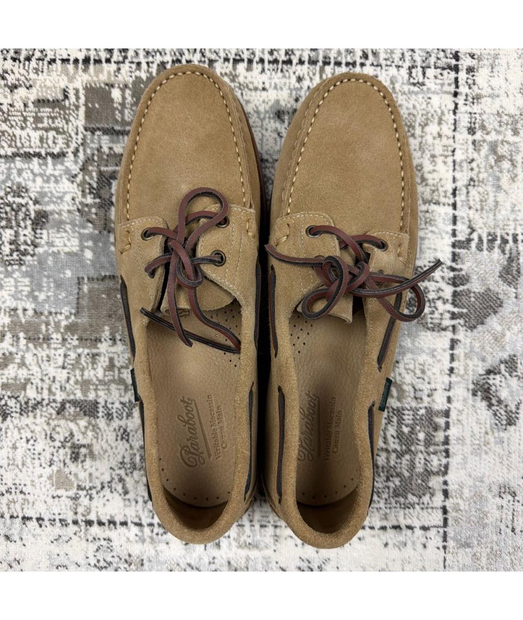 PARABOOT Бежевые бархатные туфли, фото 3
