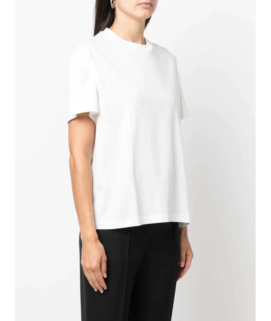 JIL SANDER Белая хлопковая футболка, фото 3
