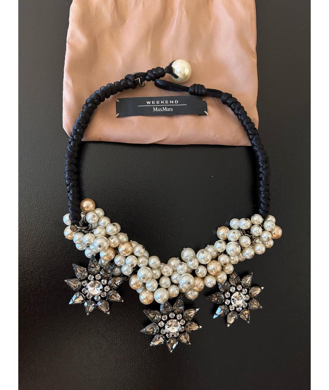 WEEKEND MAX MARA Серебряное металлическое колье, фото 2