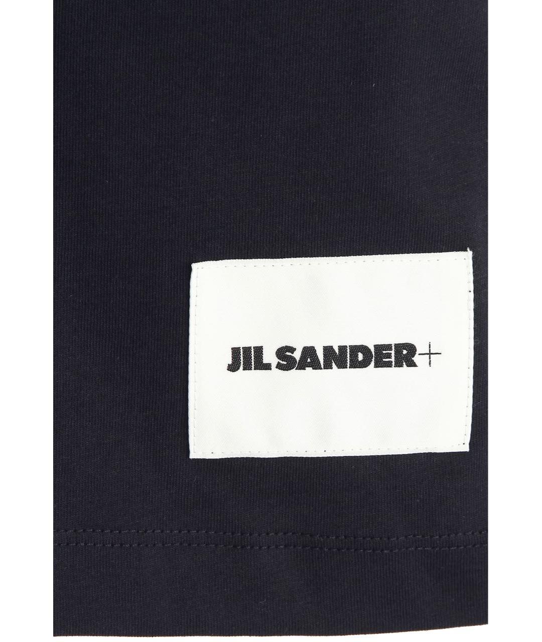 JIL SANDER Черная хлопковая футболка, фото 4