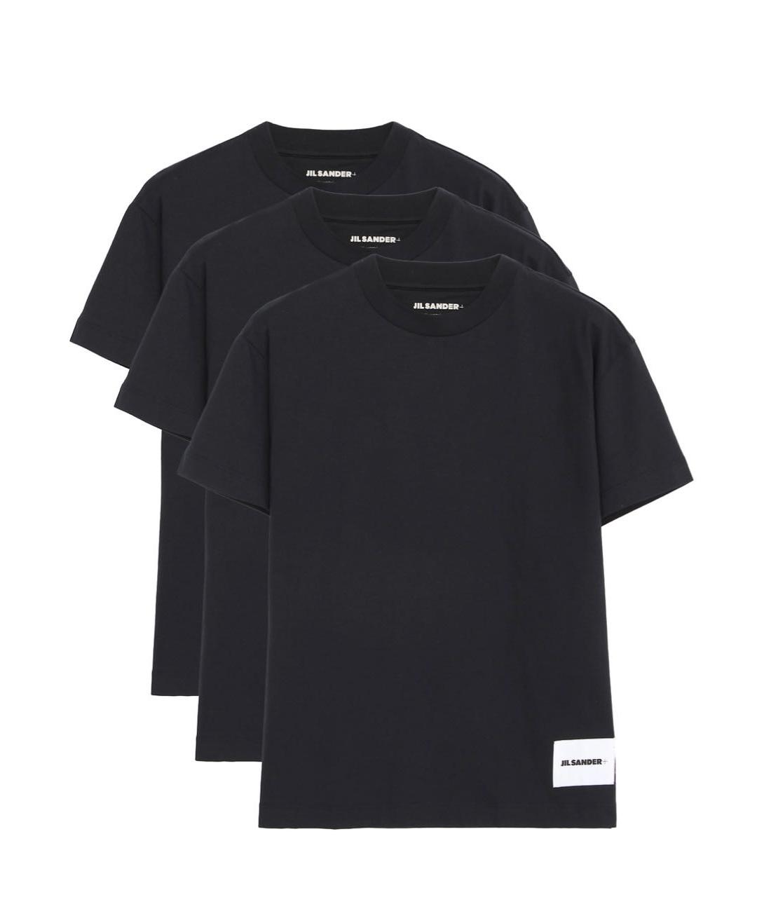JIL SANDER Черная хлопковая футболка, фото 1