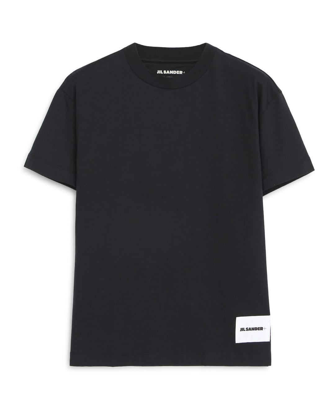 JIL SANDER Черная хлопковая футболка, фото 3