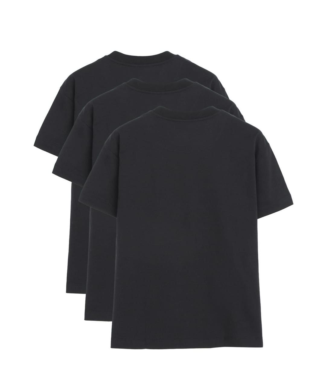 JIL SANDER Черная хлопковая футболка, фото 2