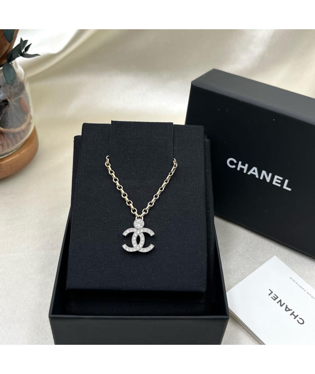 CHANEL Золотая металлическая подвеска, фото 9