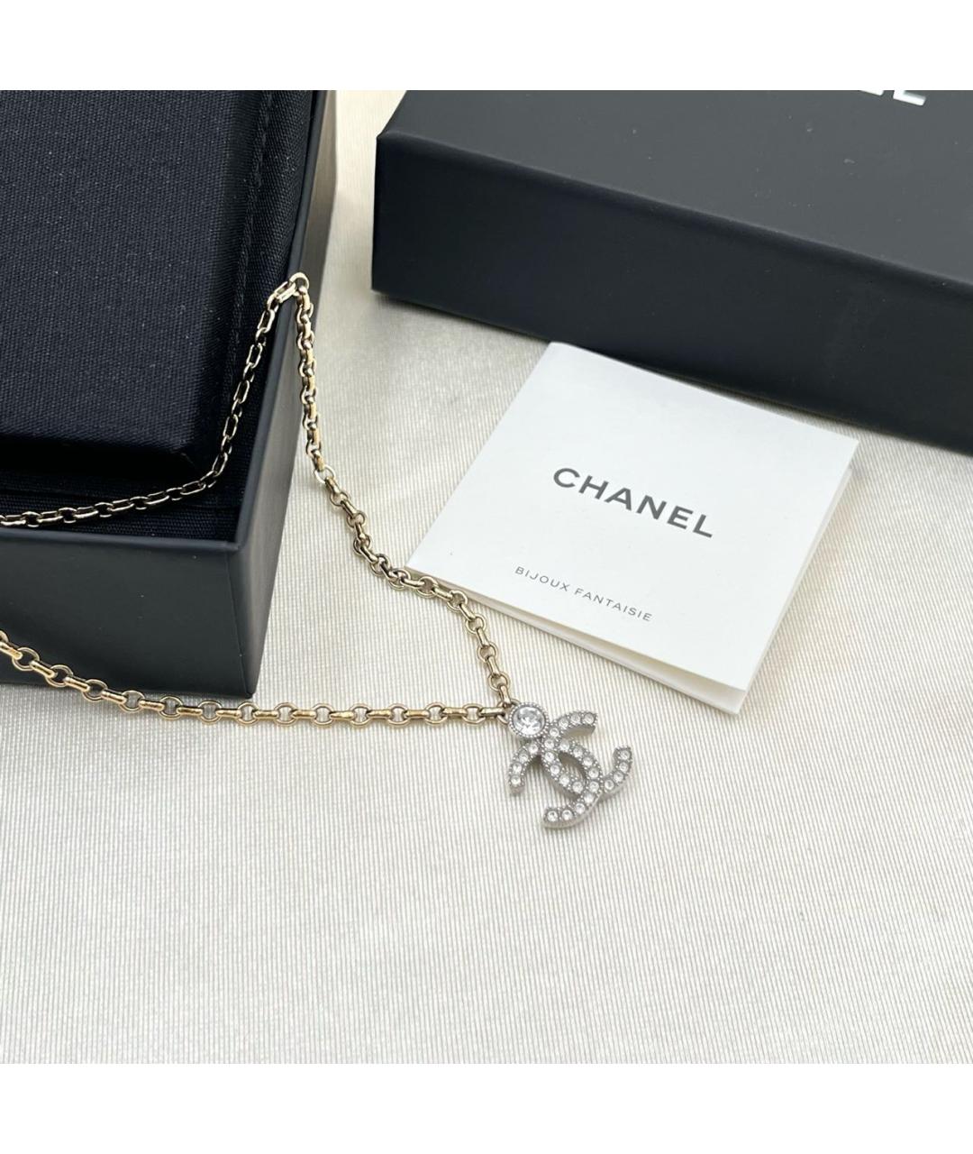 CHANEL Золотая металлическая подвеска, фото 4