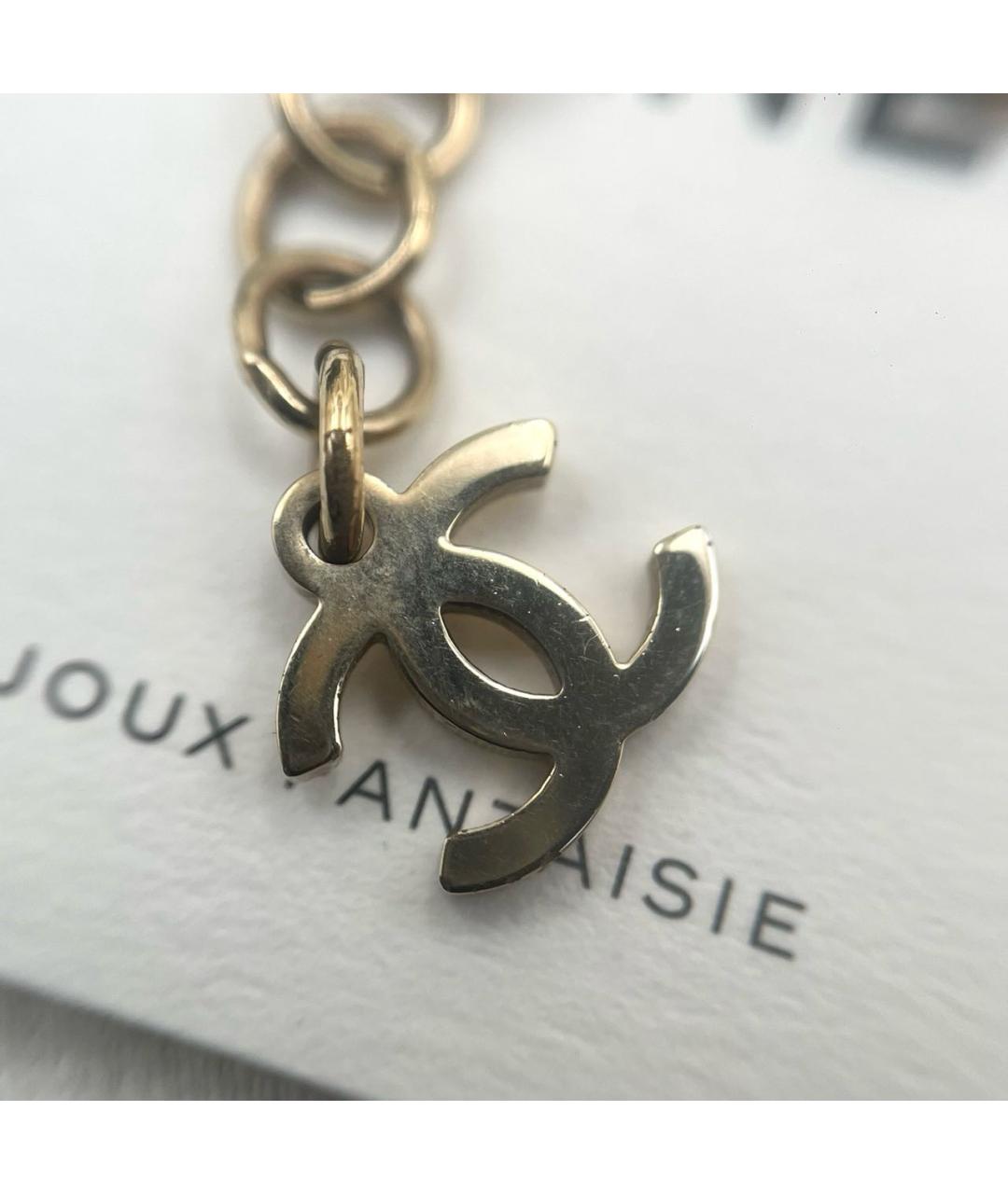 CHANEL Золотая металлическая подвеска, фото 8