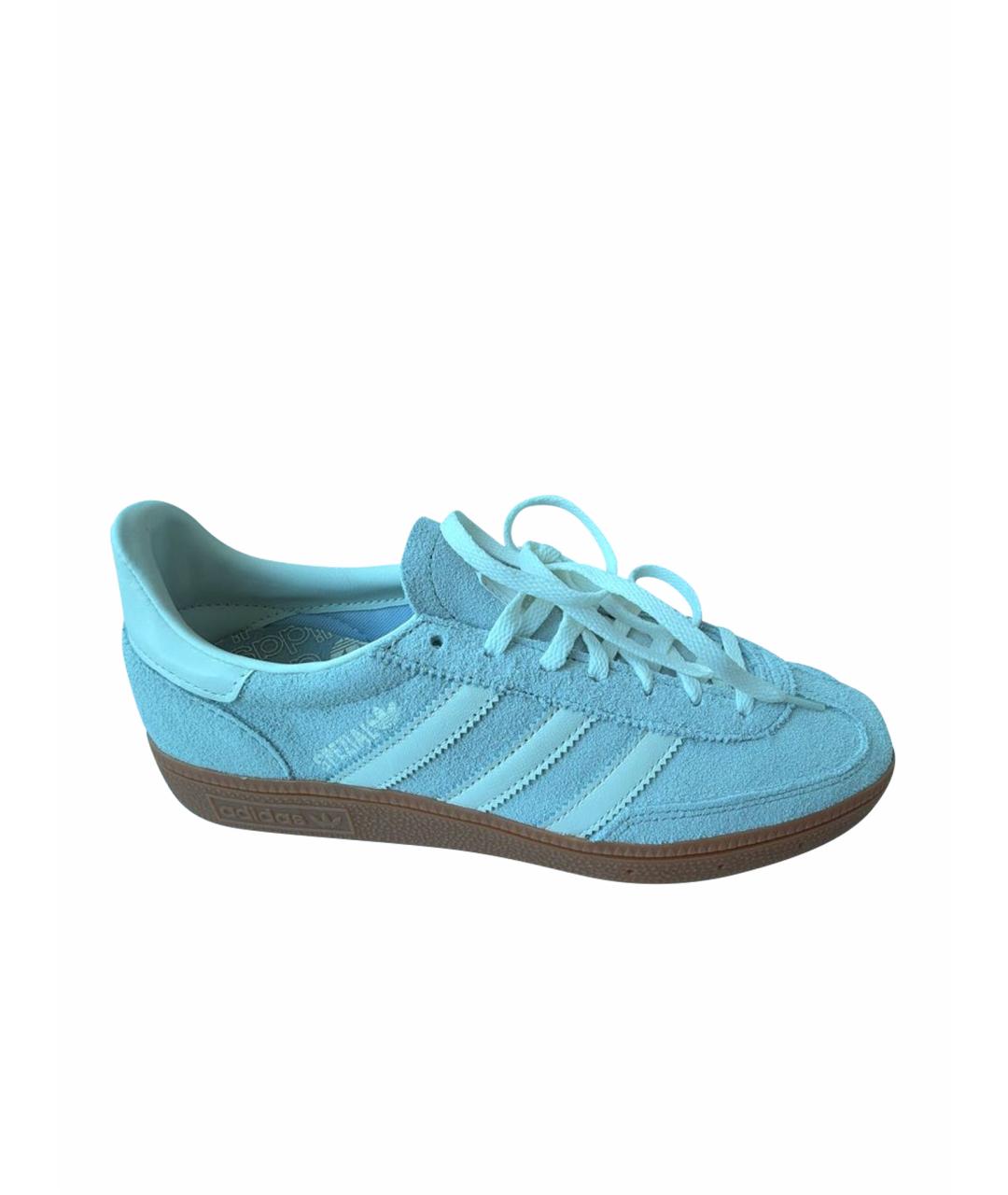 ADIDAS Голубые замшевые кеды, фото 8