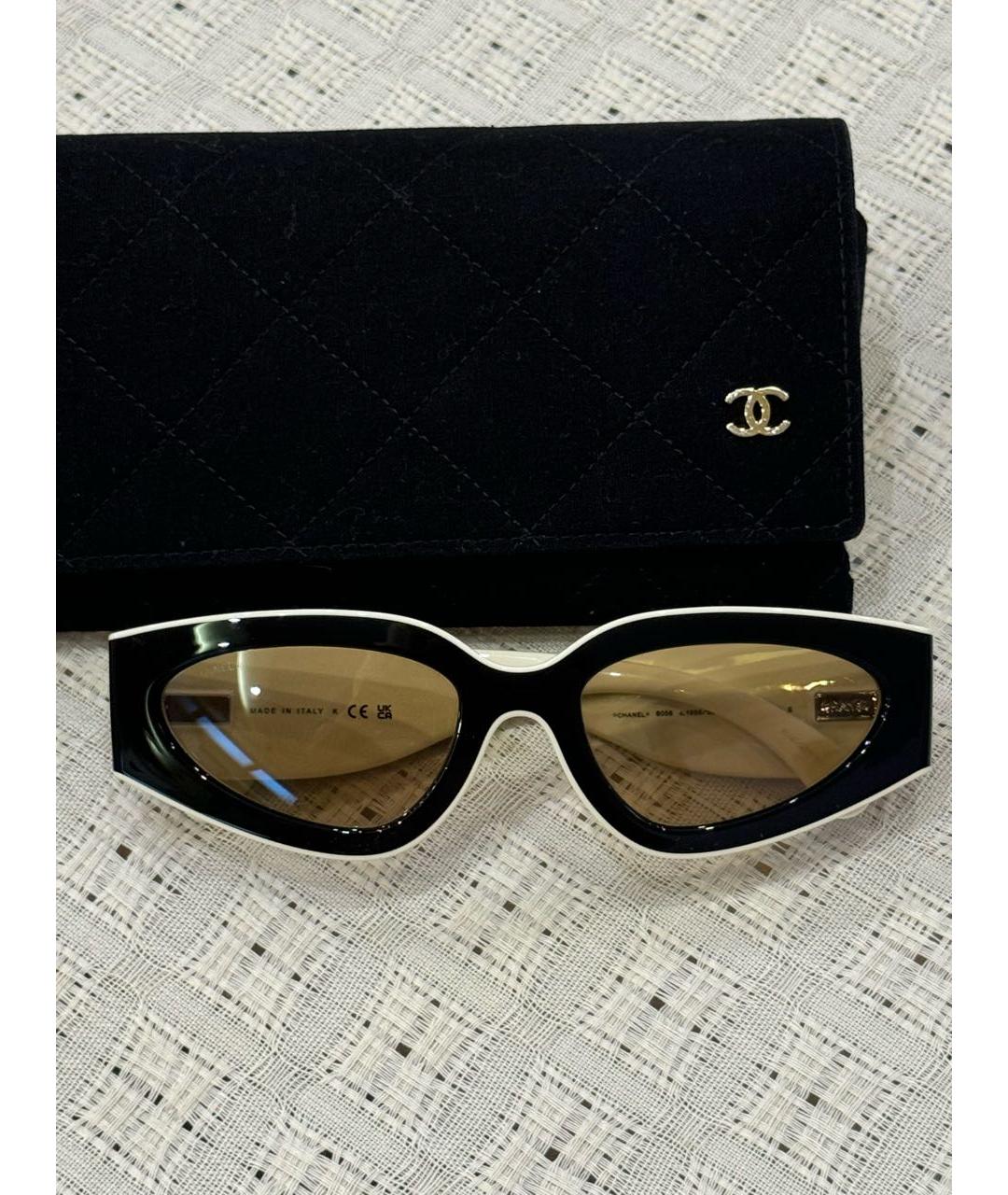 CHANEL Черные пластиковые солнцезащитные очки, фото 5
