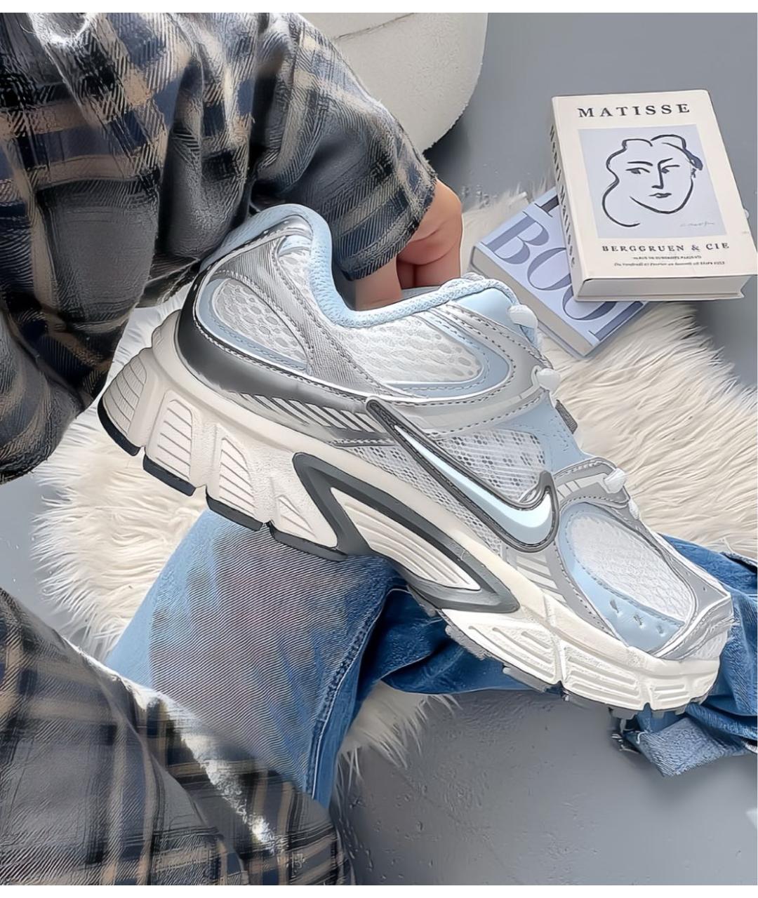 NIKE Белые текстильные кроссовки, фото 6