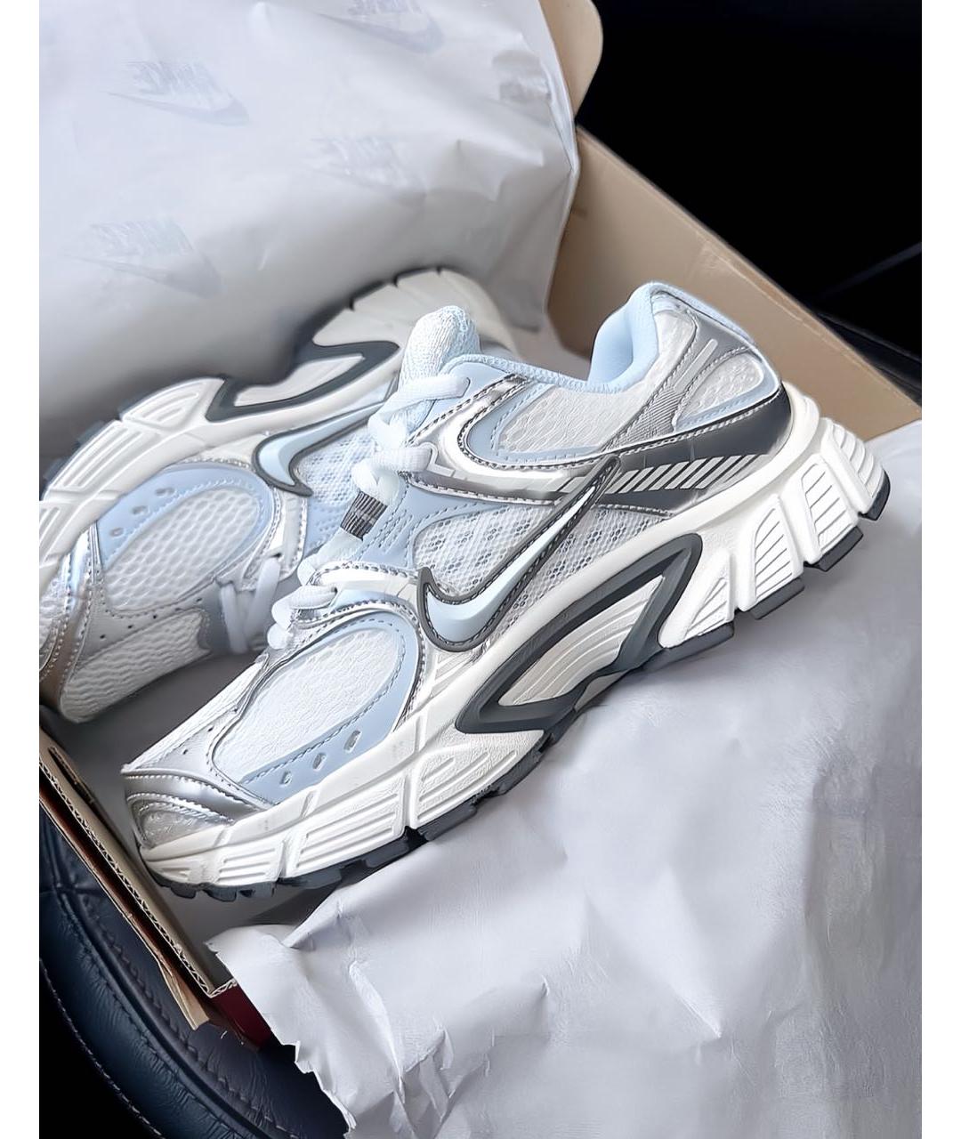 NIKE Белые текстильные кроссовки, фото 5