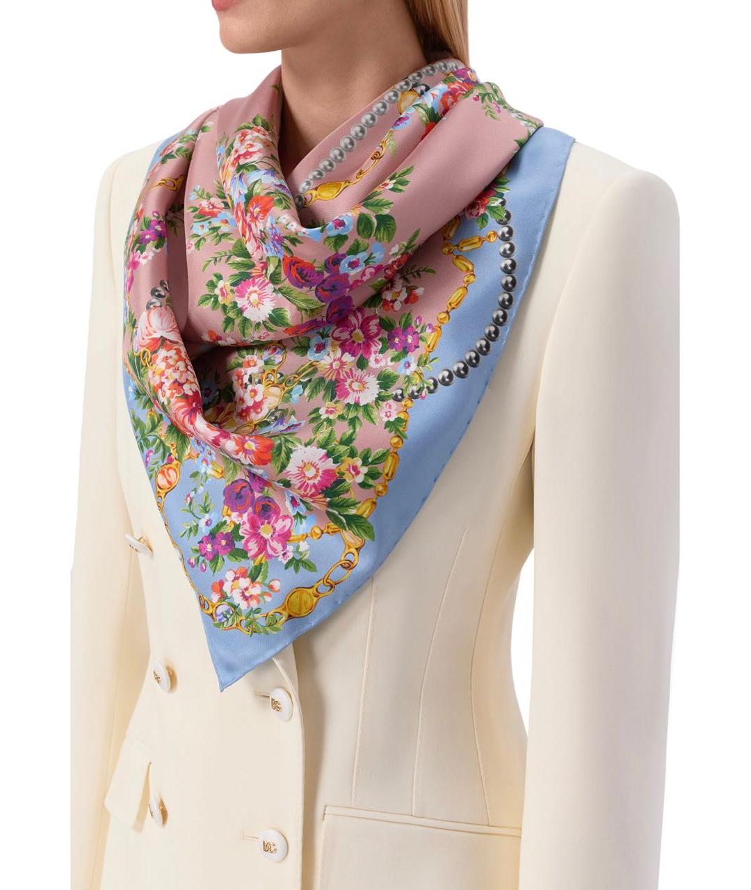 DOLCE&GABBANA Мульти шелковый платок, фото 4