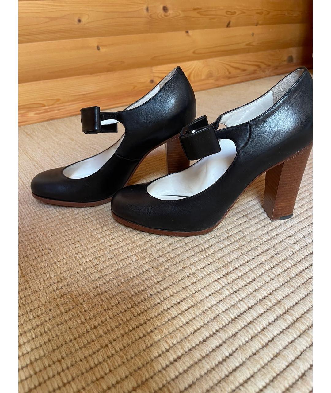 CELINE Черные кожаные туфли, фото 6