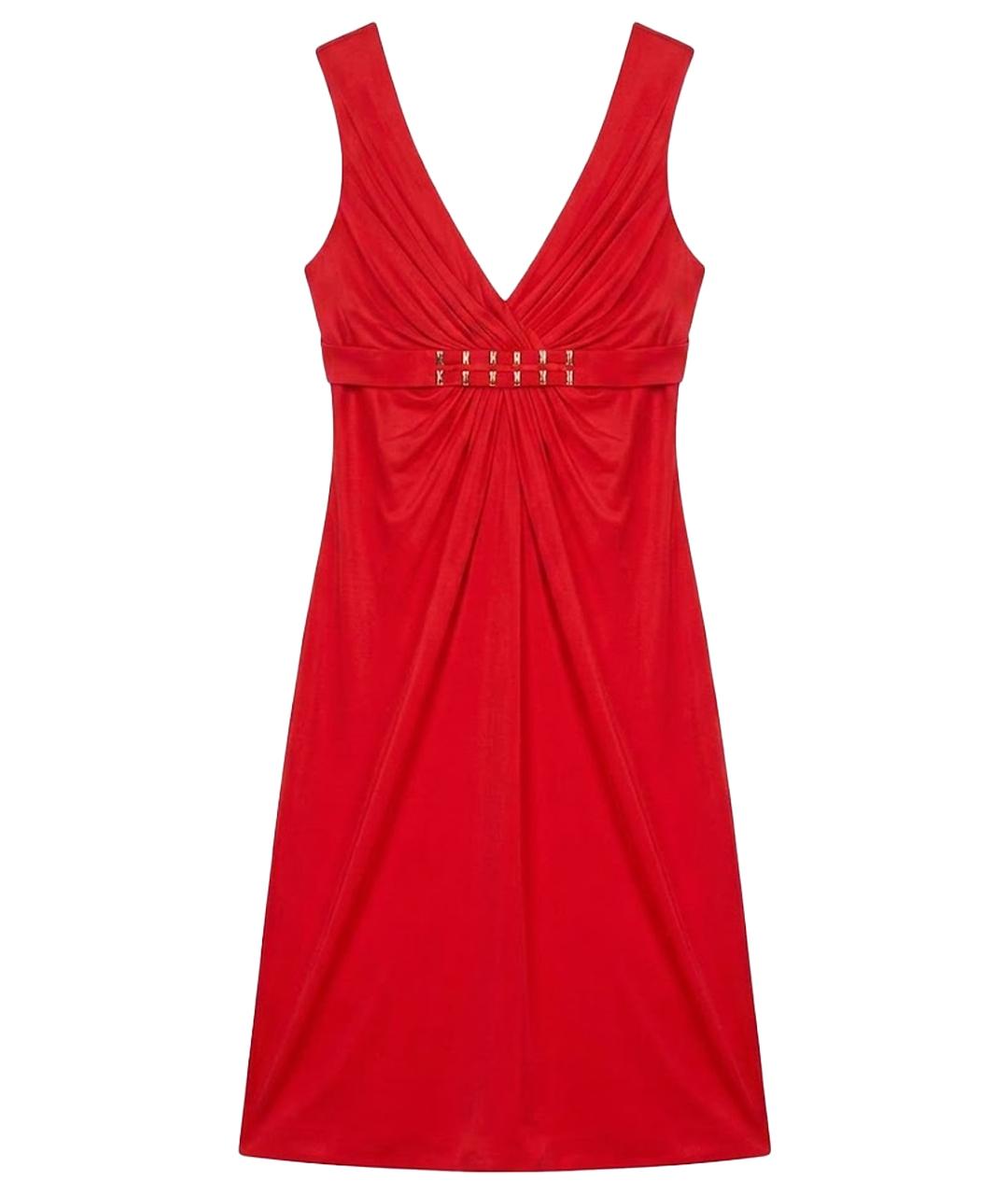 VERSACE Красное вискозное платье, фото 1