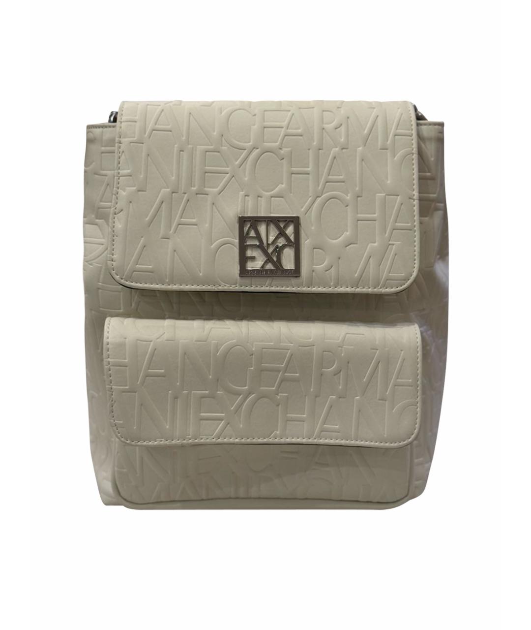 ARMANI EXCHANGE Белый рюкзак из искусственной кожи, фото 1